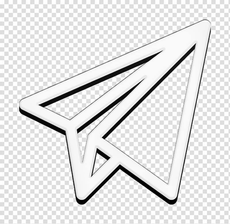 Social Media icon Telegram icon, Line, Triangle, Logo, Line Art transparent background PNG clipart