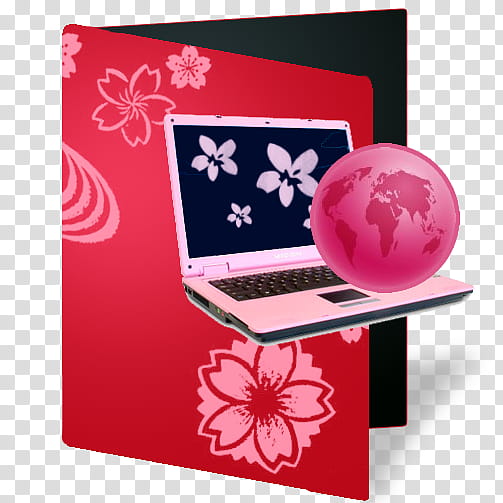Sakura OS Icons, my s, opened laptop computer transparent background PNG clipart