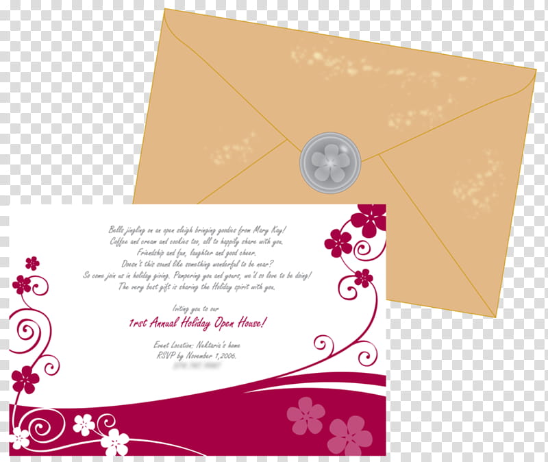 Mary Kay st Annual Holiday Invitations transparent background PNG clipart