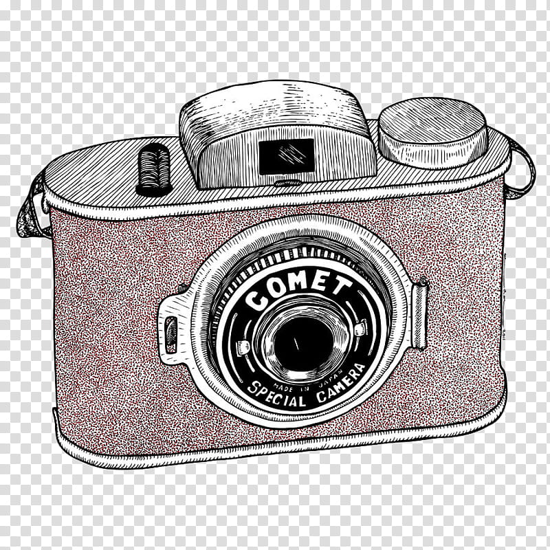 pink and black Comet camera illustration transparent background PNG clipart