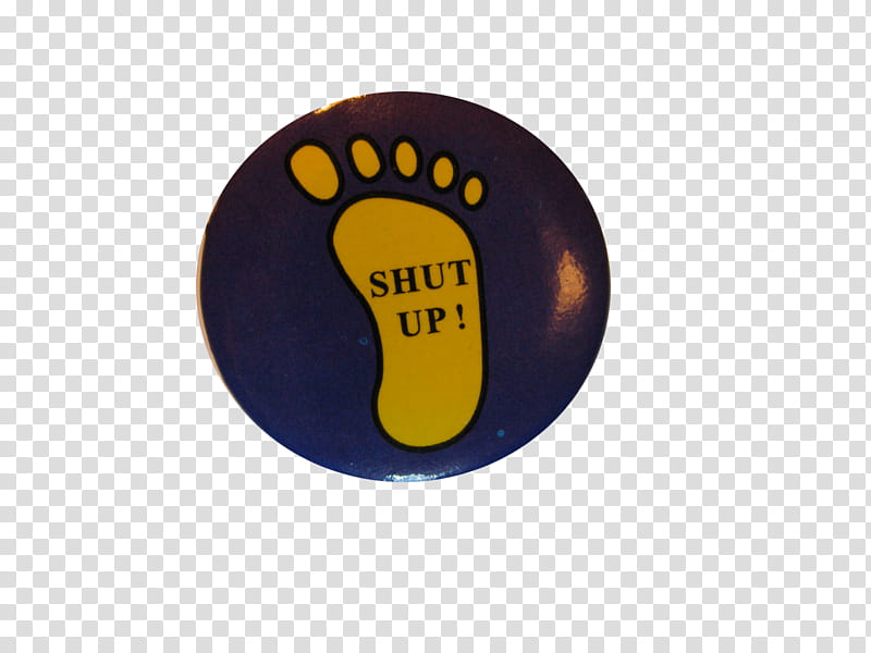 Different Buttons, yellow Shut Up transparent background PNG clipart