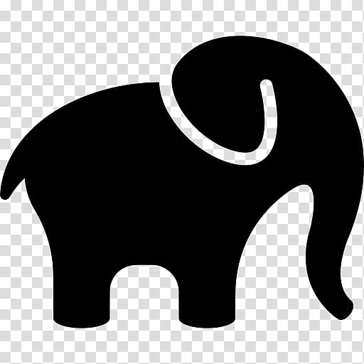 Indian Elephant, African Elephant, Logo, Animal, Blackandwhite, Animal Figure transparent background PNG clipart