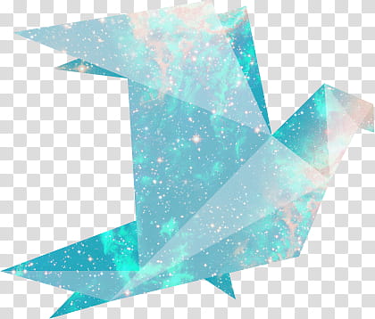 Space Origami, green bird transparent background PNG clipart