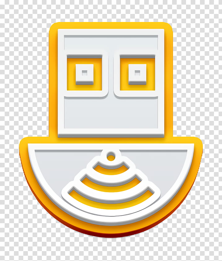 adapter icon communication icon connection icon, Internet Icon, Receiver Icon, Wifi Icon, Wireless Icon, Yellow, Symbol, Logo transparent background PNG clipart