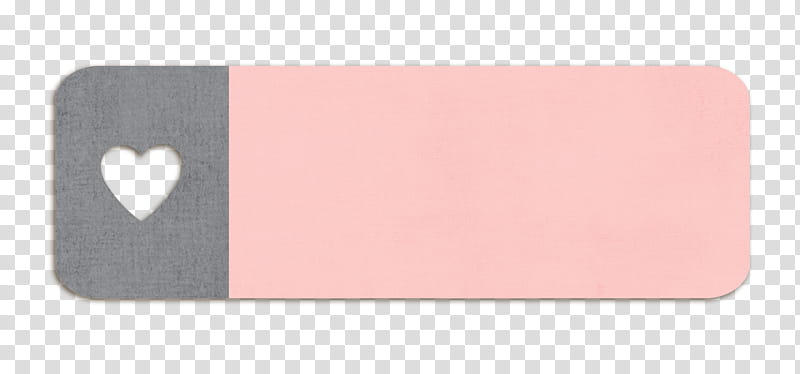 Swalk, gray and pink heart-cutout book mark transparent background PNG clipart