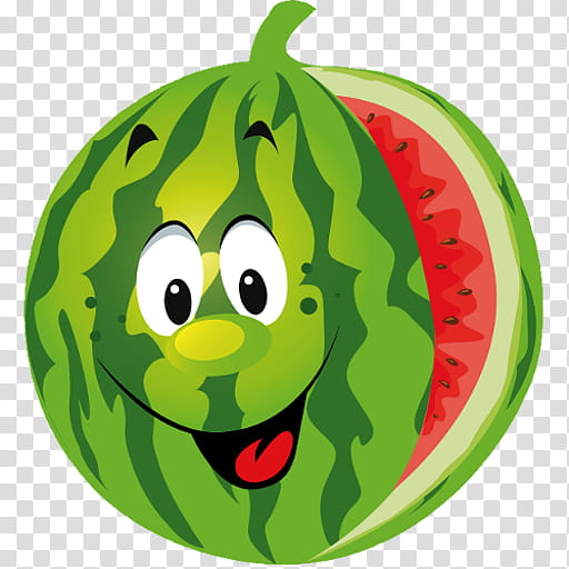 Drawing Of Family, Fruit, Watermelon, Smiley, Vegetable, Food, Cartoon, Green transparent background PNG clipart