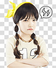 Red Velvet joy kakao talk emoji, women's white crew-neck top transparent background PNG clipart