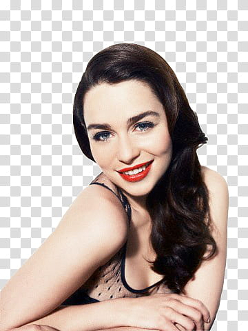 EmiliaClarke, woman portrait transparent background PNG clipart