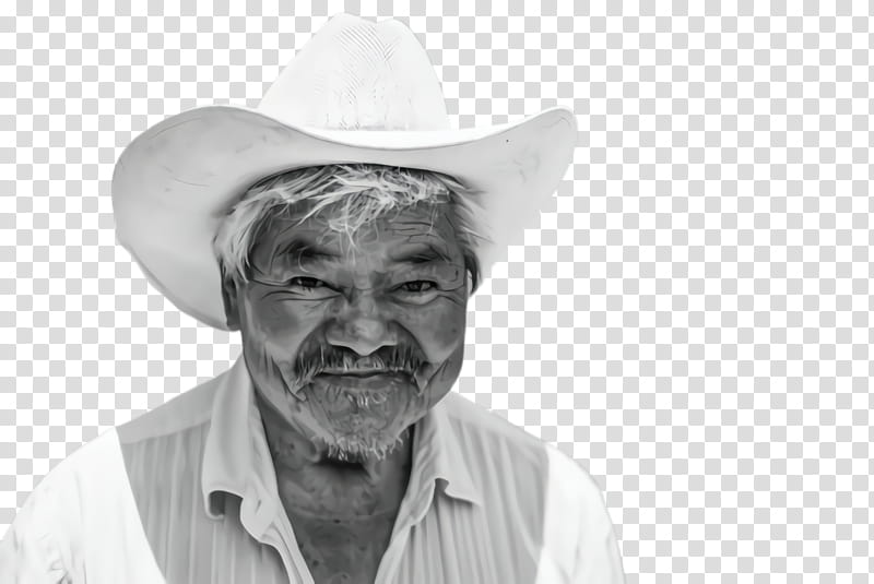 White Background People, Old People, Seniors, Portrait, Elder, Cowboy Hat, Moustache, Fedora transparent background PNG clipart