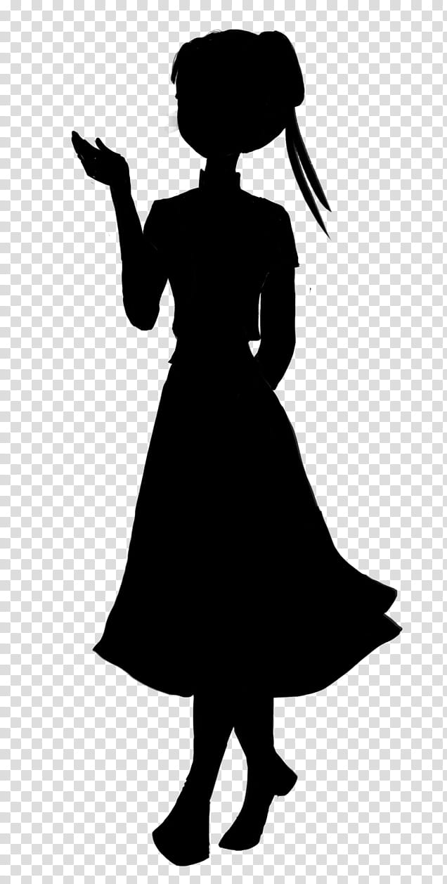 female silhouette standing in dress