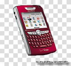red BlackBerry QWERTY phone transparent background PNG clipart
