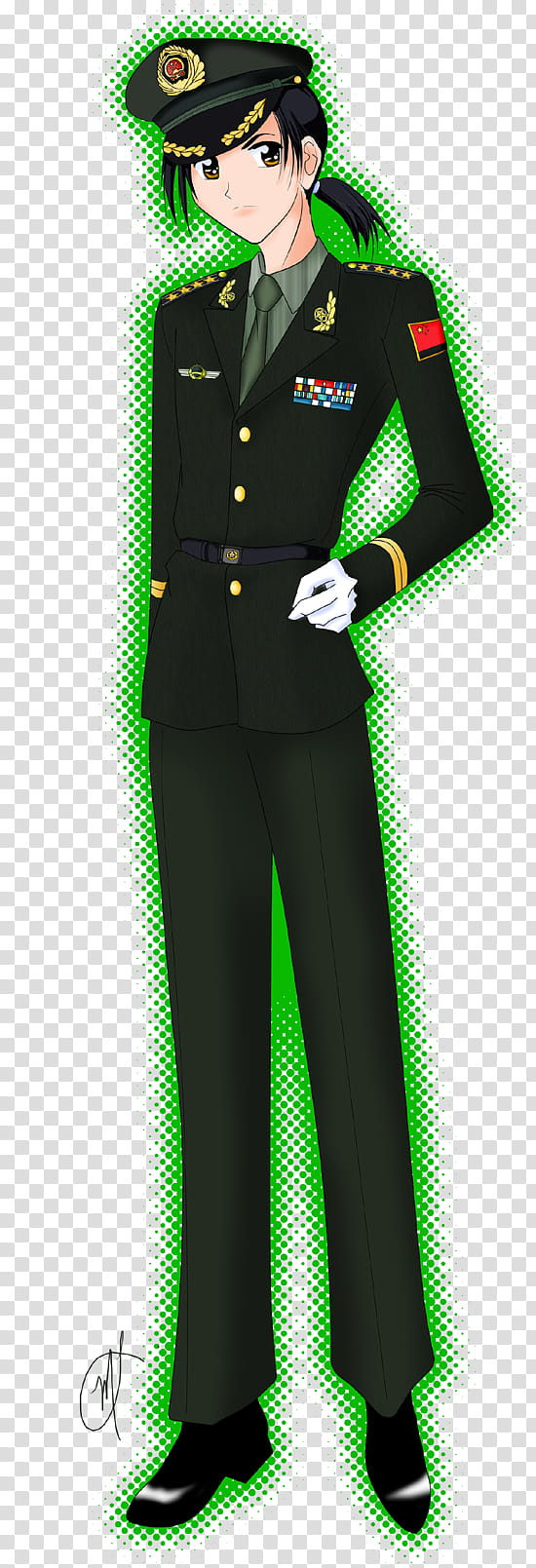 Hetalia, China PLA Uniform, black-haired male anime character illustration transparent background PNG clipart