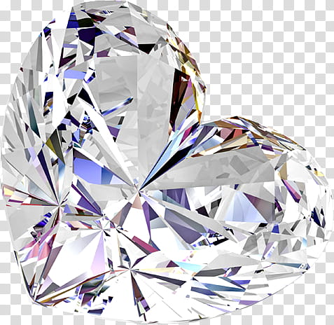 Diamonds Gems, crystal heart transparent background PNG clipart