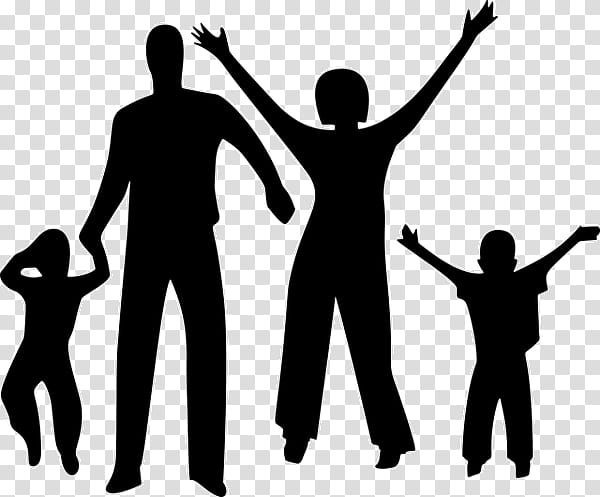 Group Of People, Family Day, Parents Day, Child, Mother, Daughter, Father, Silhouette transparent background PNG clipart