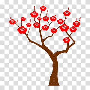 plum tree plum winter flower, Red, Plant, Branch, Plant Stem transparent background PNG clipart thumbnail
