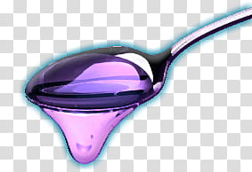 AESTHETIC GRUNGE, spoon of purple syrup transparent background PNG clipart