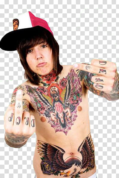 s, Oliver Sykes doing hand signs transparent background PNG clipart