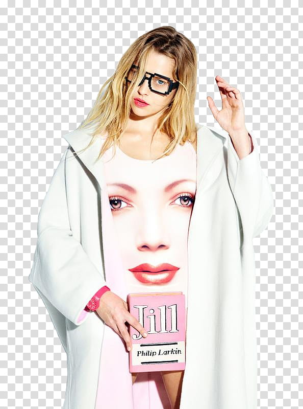 Teresa Palmer , woman in white coat wearing eyeglasses transparent background PNG clipart