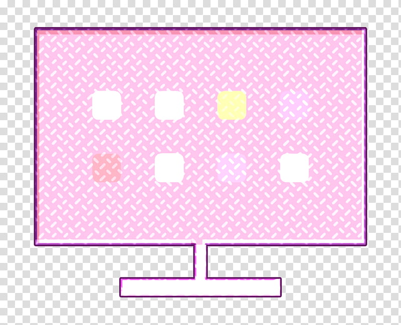 Technology Elements icon Smart tv icon Monitor icon, Pink, Violet, Line, Magenta, Rectangle, Square transparent background PNG clipart