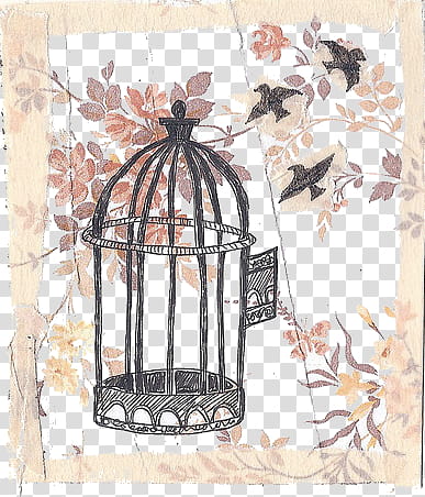 drawing of a black birdcage transparent background PNG clipart