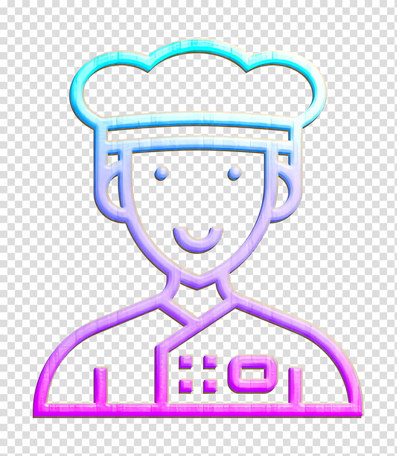 Careers Men icon Chef icon, Line Art transparent background PNG clipart