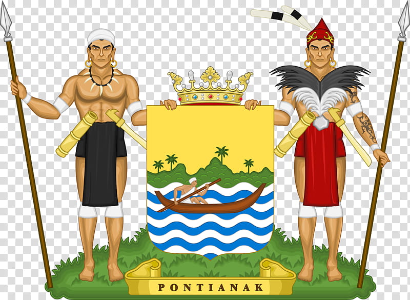 Coat, Pontianak, Coat Of Arms, Kalimantan, Drawing, Heraldry, Borneo, Cartoon transparent background PNG clipart