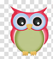 D drawing of a pink owl transparent background PNG clipart