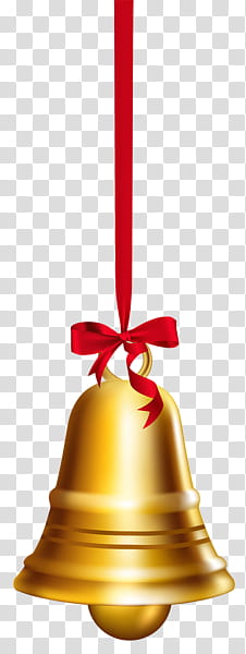 yellow Christmas bell transparent background PNG clipart