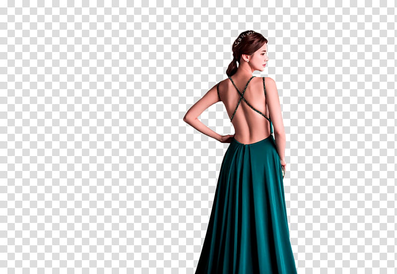 YEON SIL, woman showing her back transparent background PNG clipart