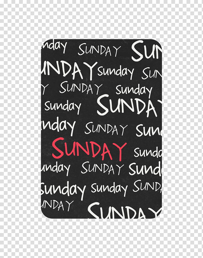 During the Week Journal Cards, sunday print text transparent background PNG clipart