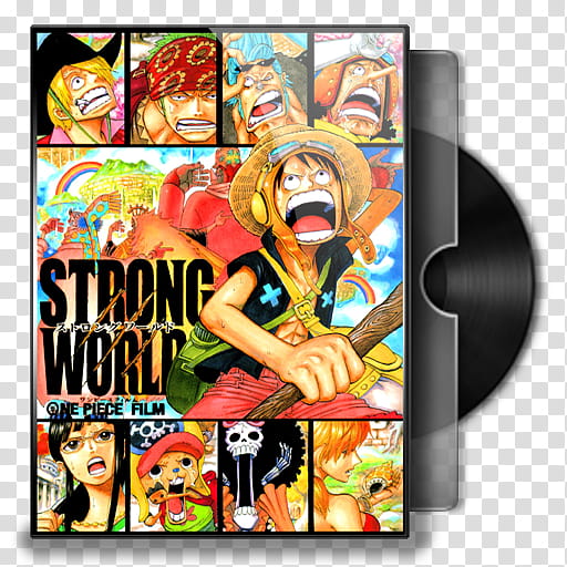 One Piece Movie Folder Icon, One Piece Film Strong World movie cover screenshot transparent background PNG clipart