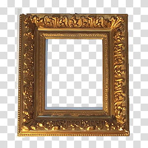 frames, square brass-colored frame illustration transparent background PNG clipart