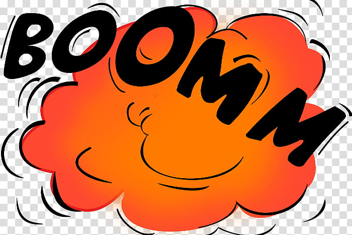 Explosion, Bomb, Nuclear Weapon, Onomatopoeia, Comics, Nuclear Explosion, Orange, Text transparent background PNG clipart