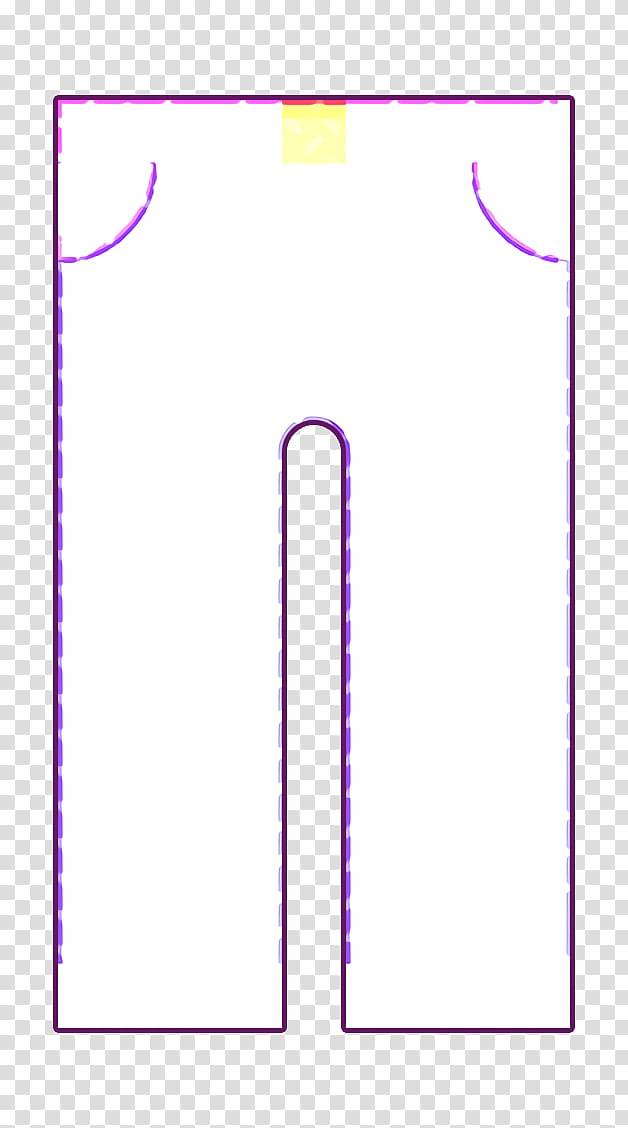 Clothes icon Garment icon Trousers icon, Violet, Purple, Pink, Text, Magenta, Line, Rectangle transparent background PNG clipart