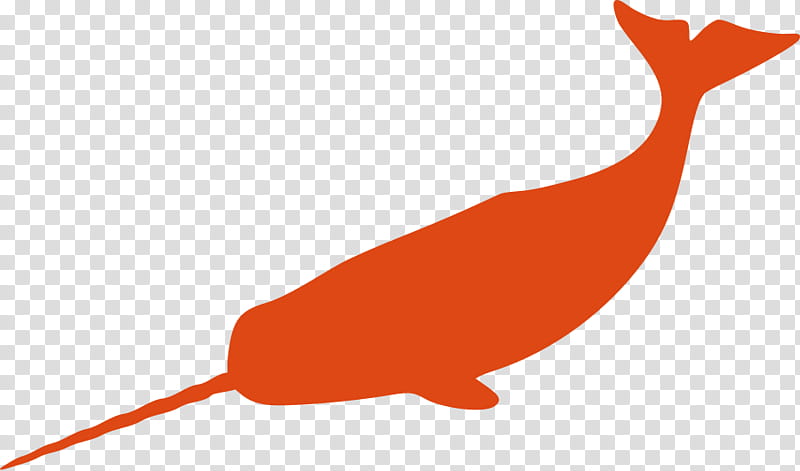 Whale, Narwhal, Silhouette, Drawing, Whales, Killer Whale, Orange, Tail transparent background PNG clipart
