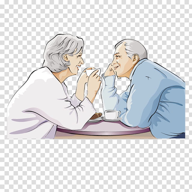 Couple Love, Coffee, Husband, Wife, Drawing, Drink, Marriage, Old Age transparent background PNG clipart