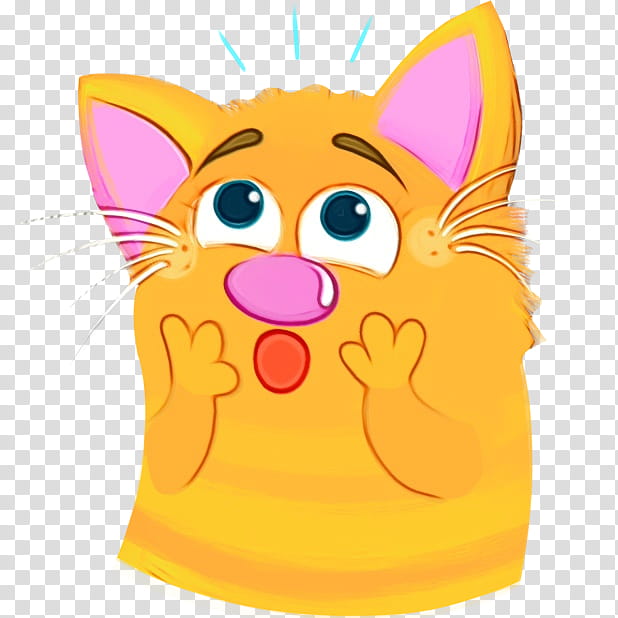 Cat And Dog, Whiskers, Party Hat, Snout, Paw, Yellow, Tail, Cartoon transparent background PNG clipart