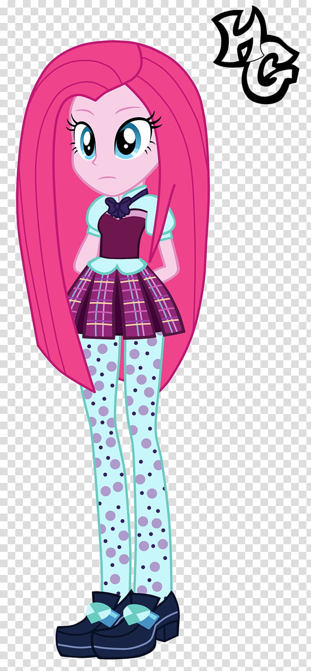 EG, Crystal Prep Pinkie Pie, girl anime character transparent background PNG clipart