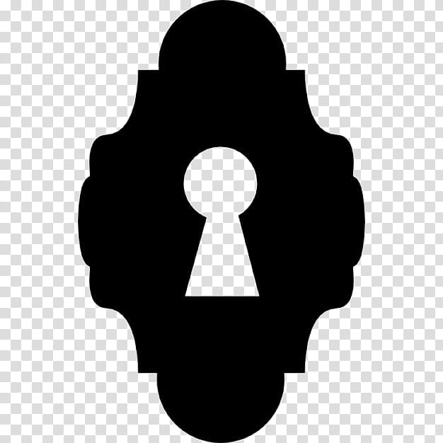 Keyhole Logo, Lock And Key, Drawing, Silhouette, Symbol, Blackandwhite transparent background PNG clipart