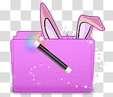 Magic Pink Folders, Magic Bunny Folder transparent background PNG clipart