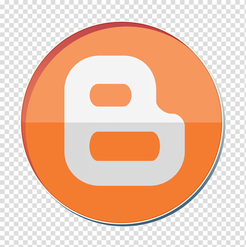 blogger icon, Orange, Logo, Circle, Line, Symbol transparent background PNG clipart