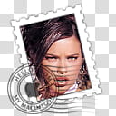 Stamp icons Part , Adriana lima, woman portrait transparent background PNG clipart