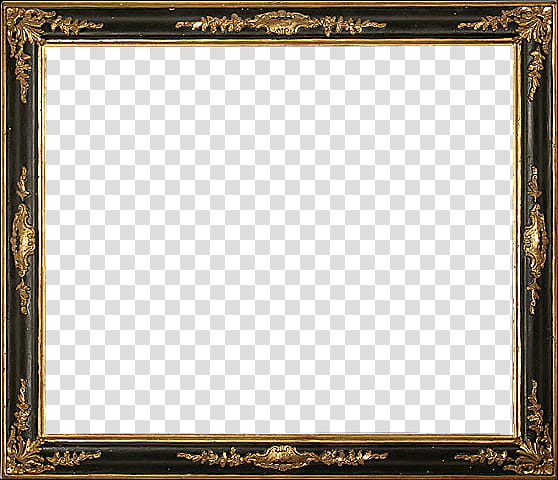 Antique Frames  s, black and brown wooden frame transparent background PNG clipart