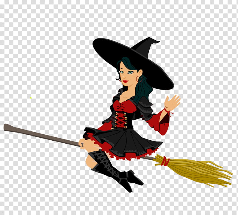 Halloween Cartoon, Witch, Witchcraft, Halloween , Flying Witch On Broom, Devil, Household Cleaning Supply transparent background PNG clipart