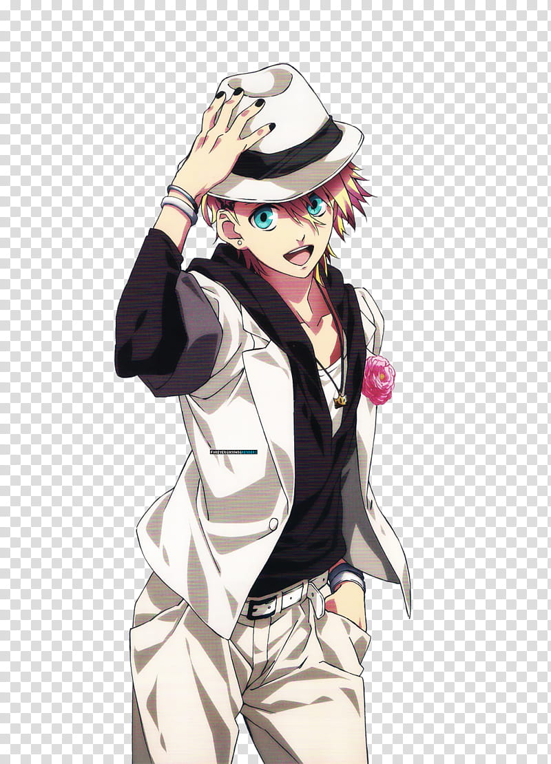 Uta No Prince Sama Syo Render, man holding his white hat with right hand illustration transparent background PNG clipart