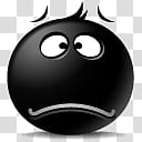 The Blacy, unhappy, black emoji illustration transparent background PNG clipart