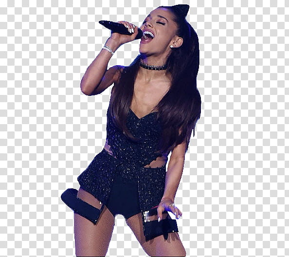Ariana Grande Honeymoon tour , Arian Grande singing transparent background PNG clipart