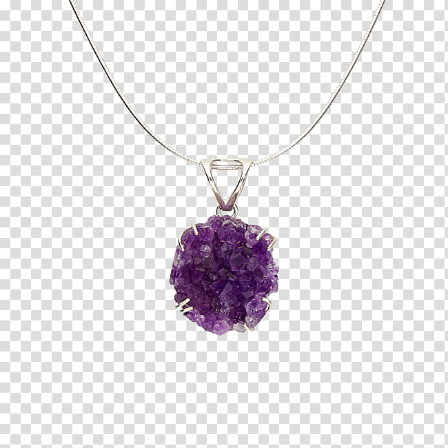 Silver Flower, Amethyst, Necklace, Druse, Pendant, Purple, Sterling Silver, Web Design transparent background PNG clipart