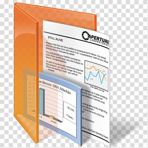 Portal Icons User Folders, documents-o, Aperture Laboratories folder icon transparent background PNG clipart