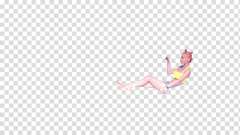 Taeyeon Party Render, woman wearing yellow bikini top transparent background PNG clipart